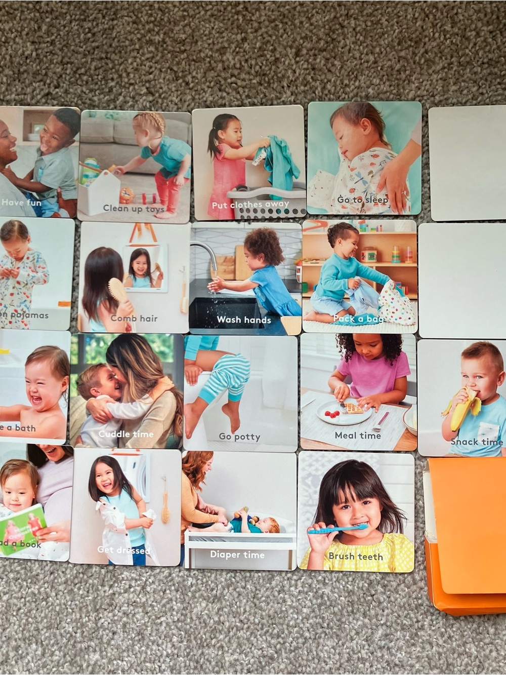 Lovevery Let’s Map it Out Cards - The Helper - 19 Cards and Origional Orange Box